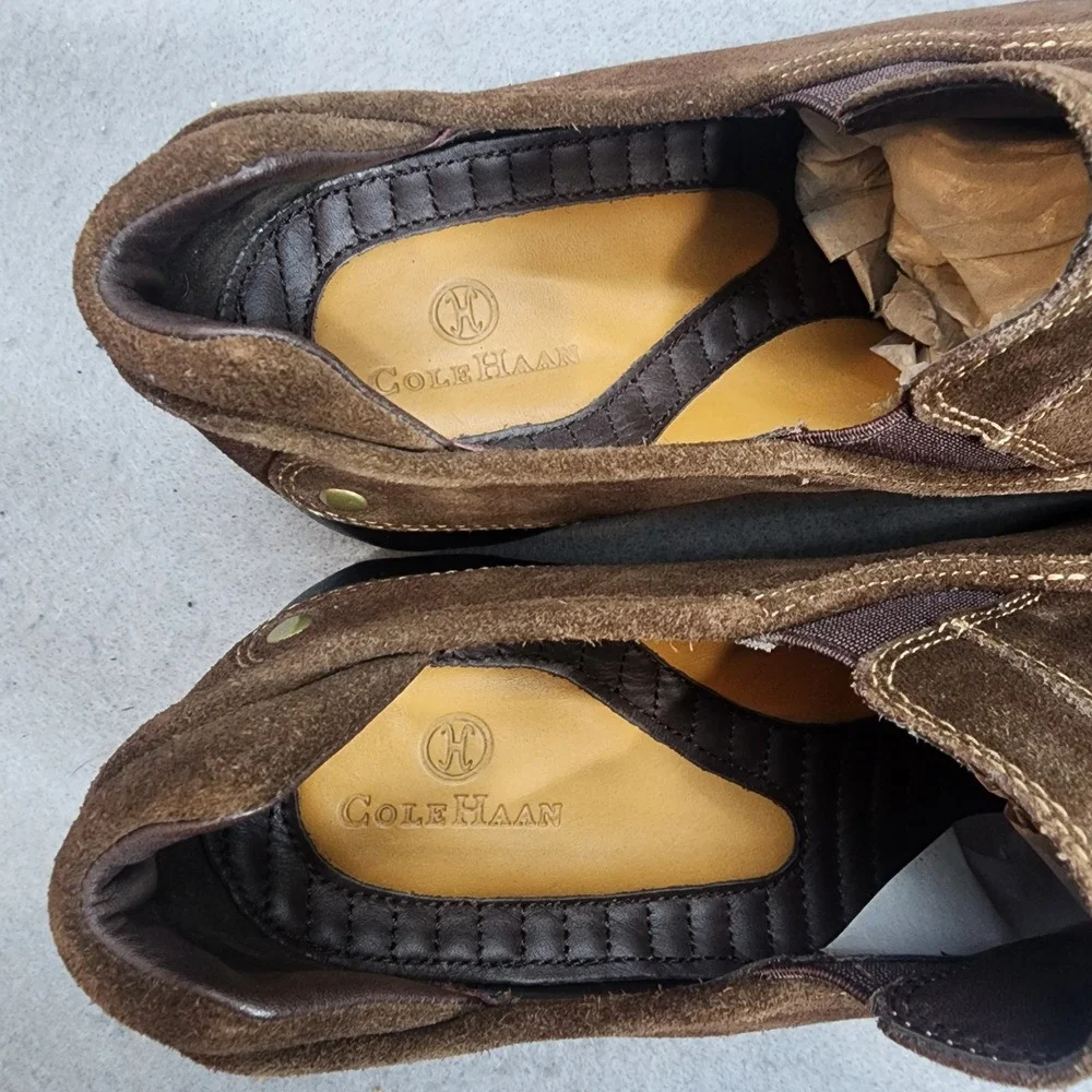 Cole Haan Air Loafers Brown Suede Slip On Shoes Mens 10.5 M C04905